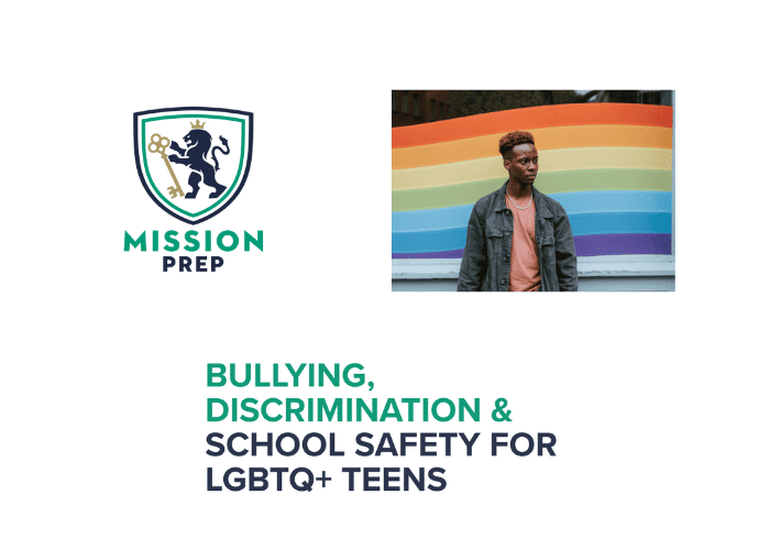 Mission Prep logo and school safety for LGBTQ+ teens image