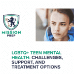 Mission Prep logo and lgbtq+ youth mental health