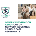 Mission Prep logo and out of network insurance image