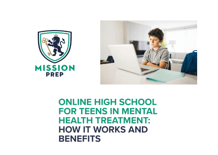 Mission prep logo and online high school for teens in mental health image