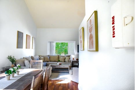 Mission Prep Healthcare residential treatment home with a peaceful, well-lit common area designed to provide a safe, structured environment for teen mental health recovery.