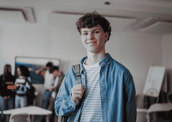 Confident boy smiling after Self-Advocacy Skills for Teens