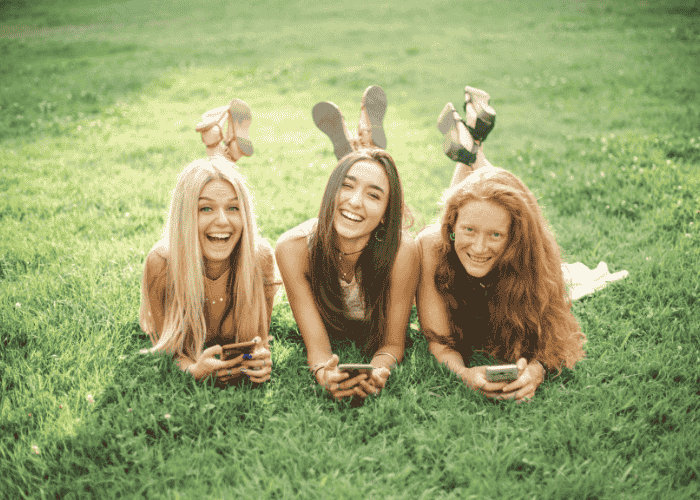 Happy teenage girls after receiving treatment for self-esteem recovery in teens