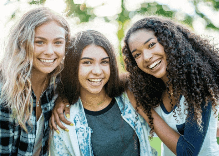 Girls happy after receiving the Therapies & Services Provided at Mission Prep Teen Treatment