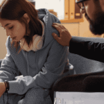 Teenage girl looking sad at the floor, in need of Trauma-Informed Care for Neurodivergent Teens
