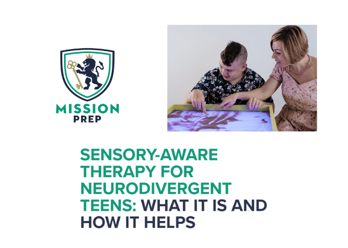 Mission Prep logo and Sensory-Aware Therapy for Neurodivergent Teens image