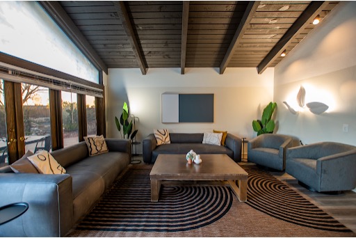 Home-like living area at a Mission Prep adolescent residential facility, where teens receive specialized care for eating disorders and co-occurring conditions.