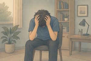 Teen boy struggling with ADHD-related impulse control